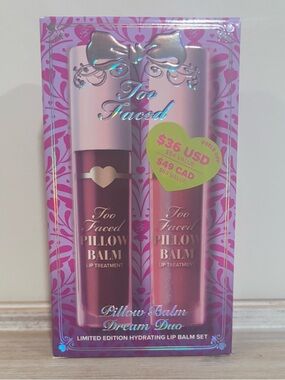 🆕 NIB Too Faced Pillow Balm Dream Duo